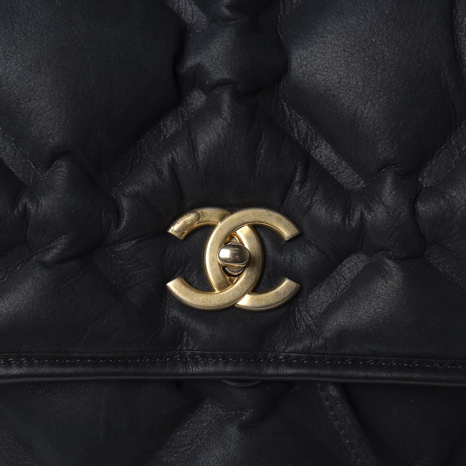 Chanel Iridescent Calfskin Quilted Chesterfield Backpack Black 9 of 10