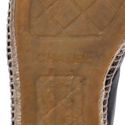 Chanel Lambskin CC Espadrilles 38 Black 6 of 10