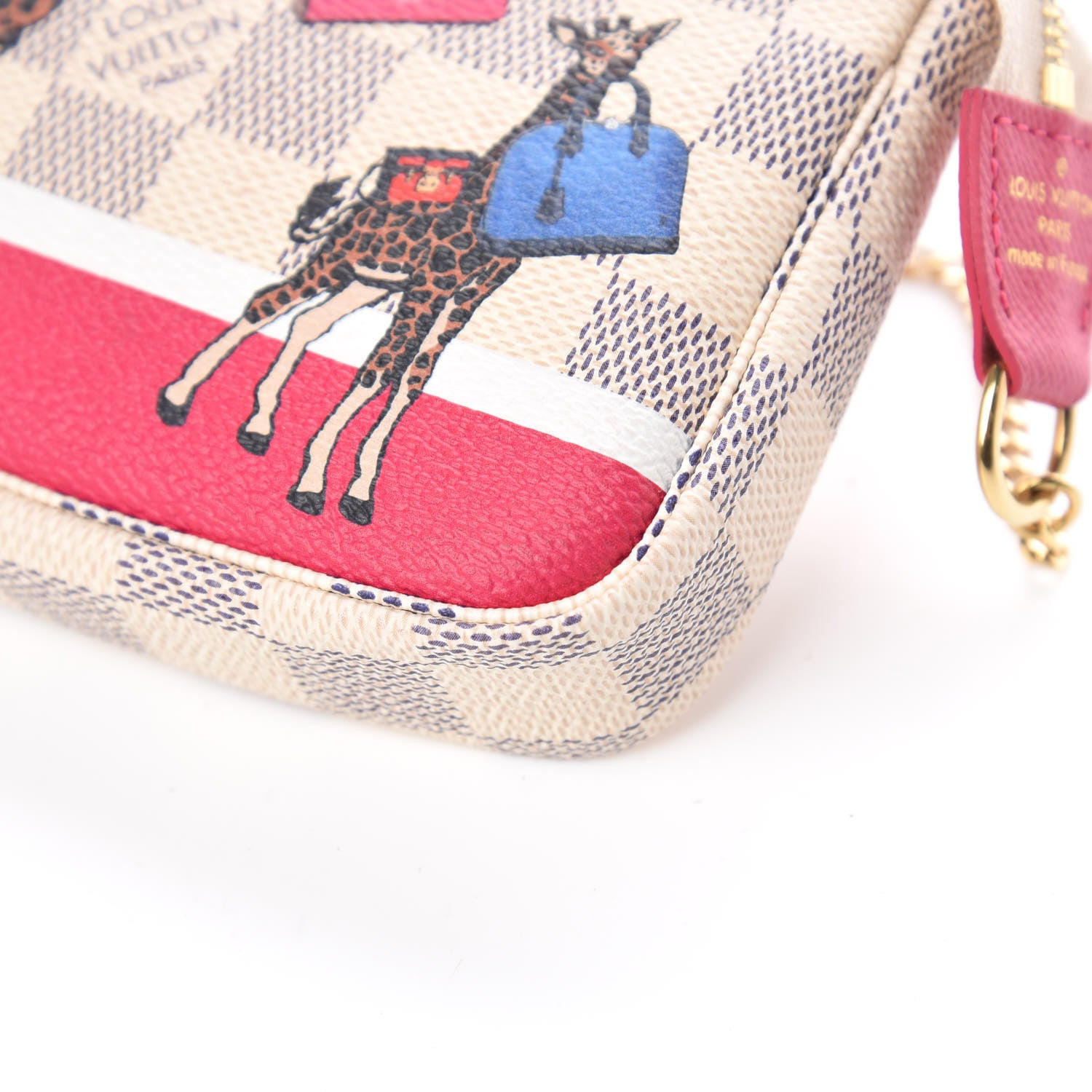 Louis Vuitton Damier Azur 2017 Christmas Animation Mini Pochette Accessories 9 of 11