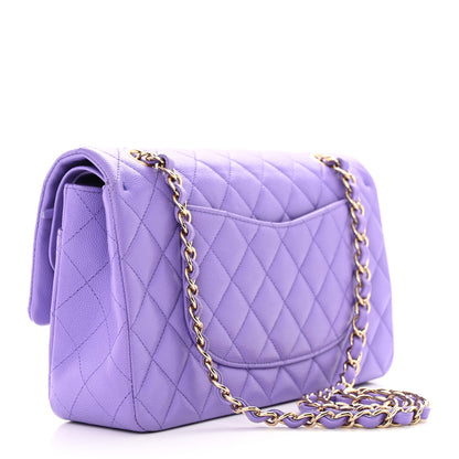Chanel Caviar Quilted Medium Double Flap Purple 3 of 11