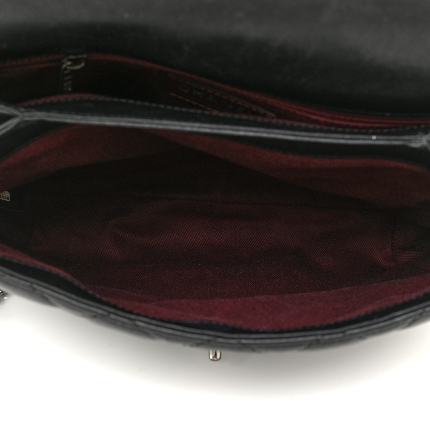 Lambskin Quilted Large Daily Supple Flap Black