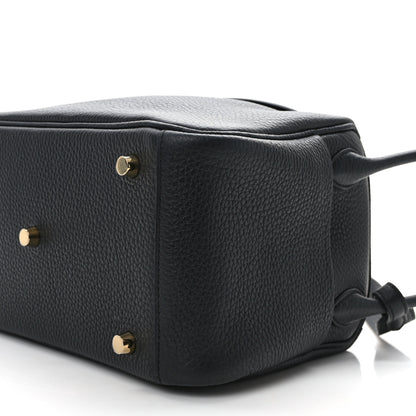 Hermes Taurillon Clemence Lindy 26 Black 10 of 13