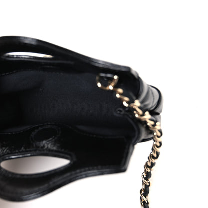 Chanel Shiny Lambskin Quilted Micro 31 Clutch With Chain Black 5 of 10
