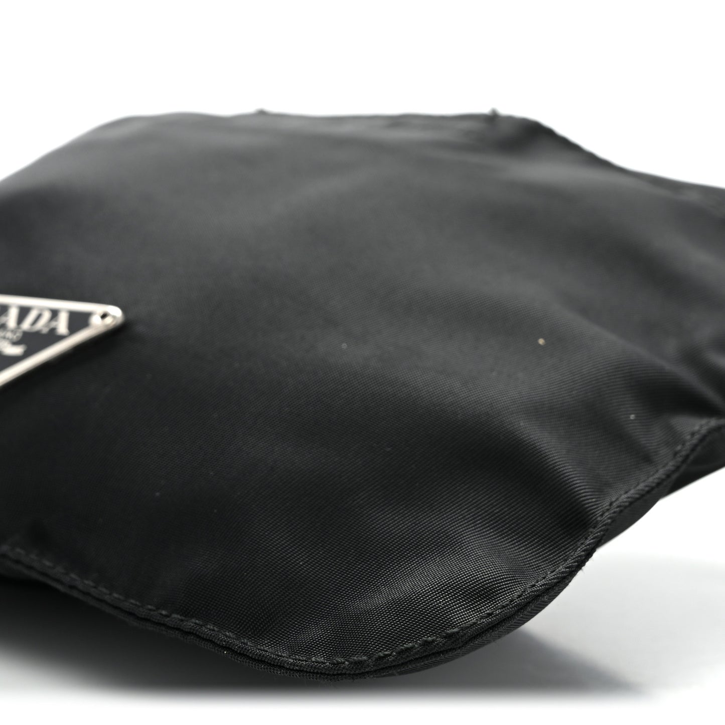 Nylon Mini Flat Messenger Bag Black