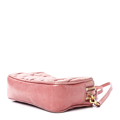 Miu Miu Vitello Lux Matelasse Double Zip Shoulder Bag Rosa 11 of 13