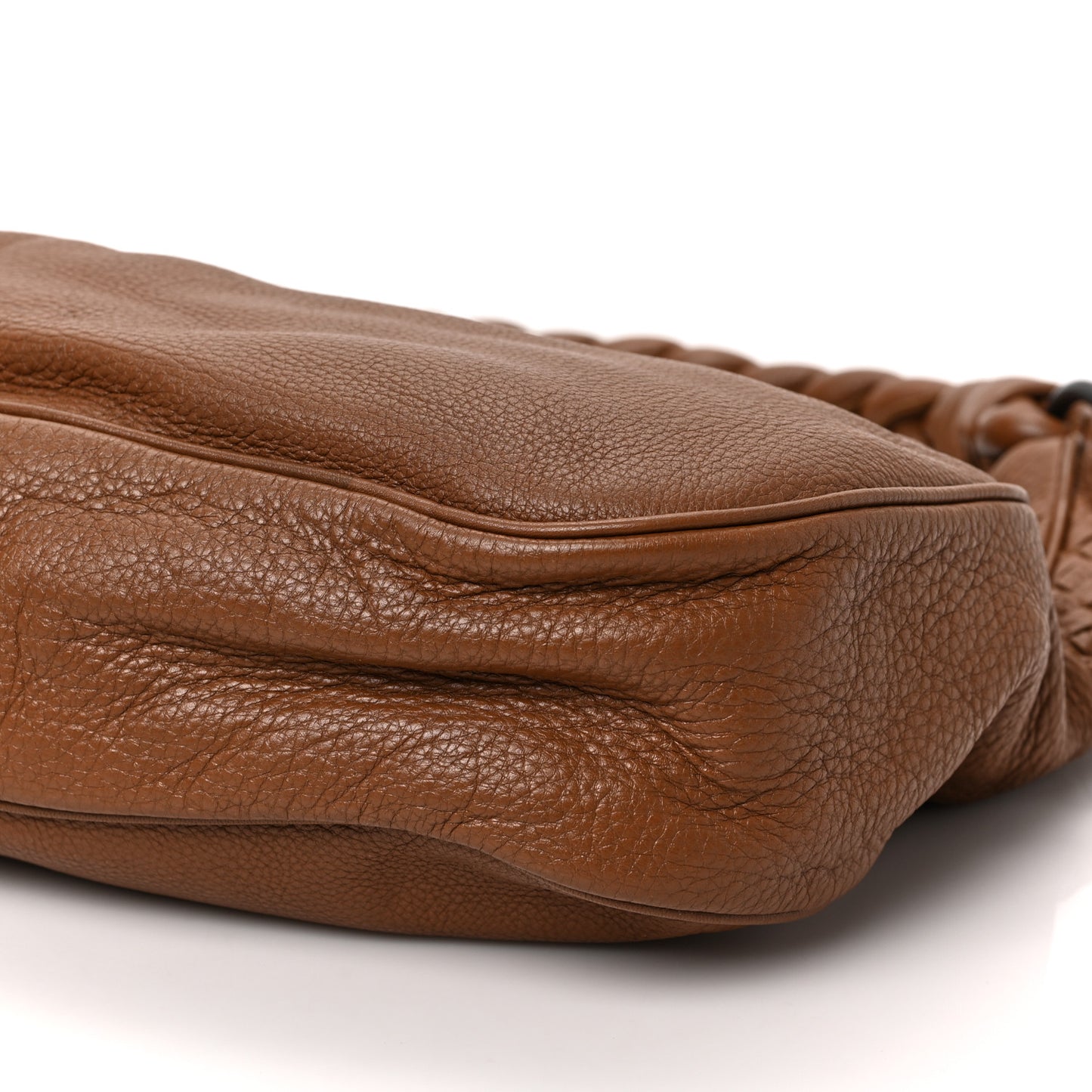 Cervo Intrecciato Shoulder Bag Brown