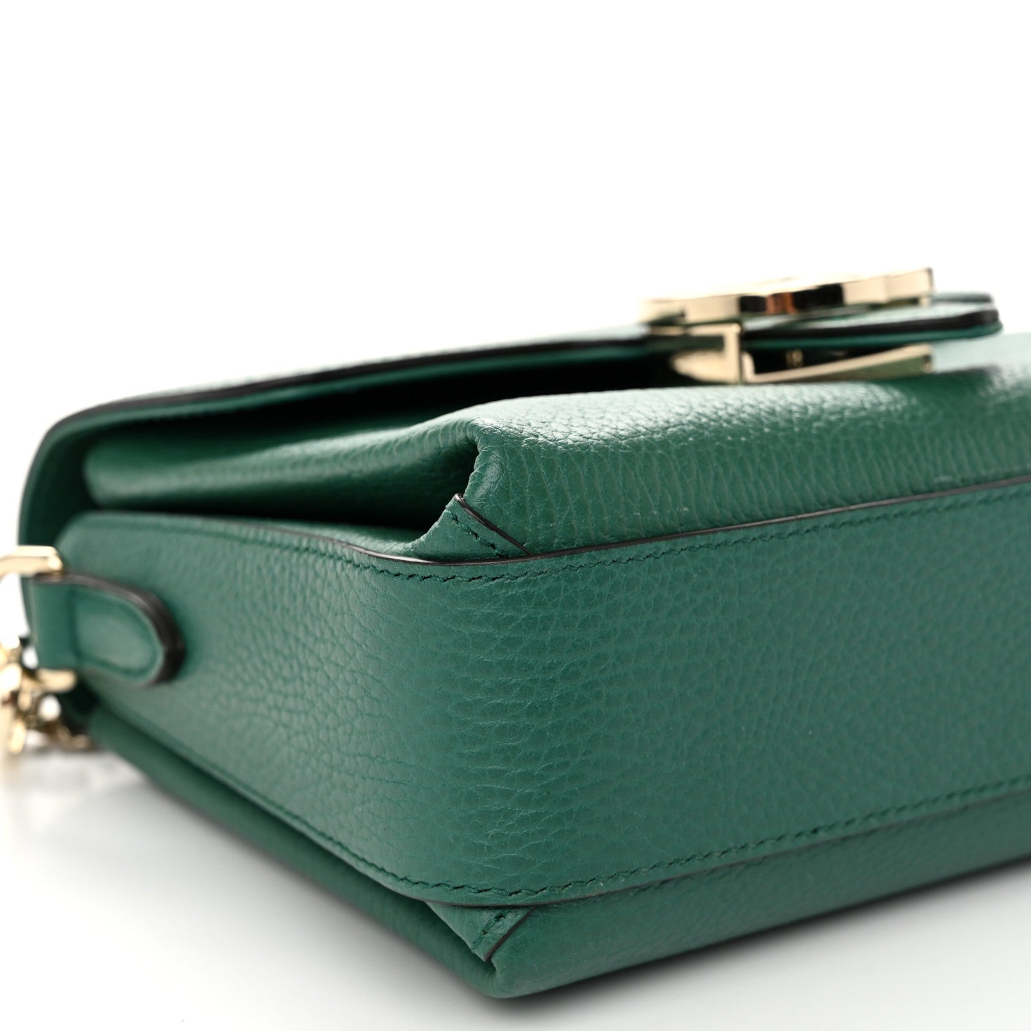 Gucci Dollar Calfskin Interlocking G Crossbody Bag Emerald 9 of 10