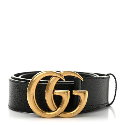 Gucci Textured Calfskin Double G 40mm Belt 95 38 Black 1 of 5