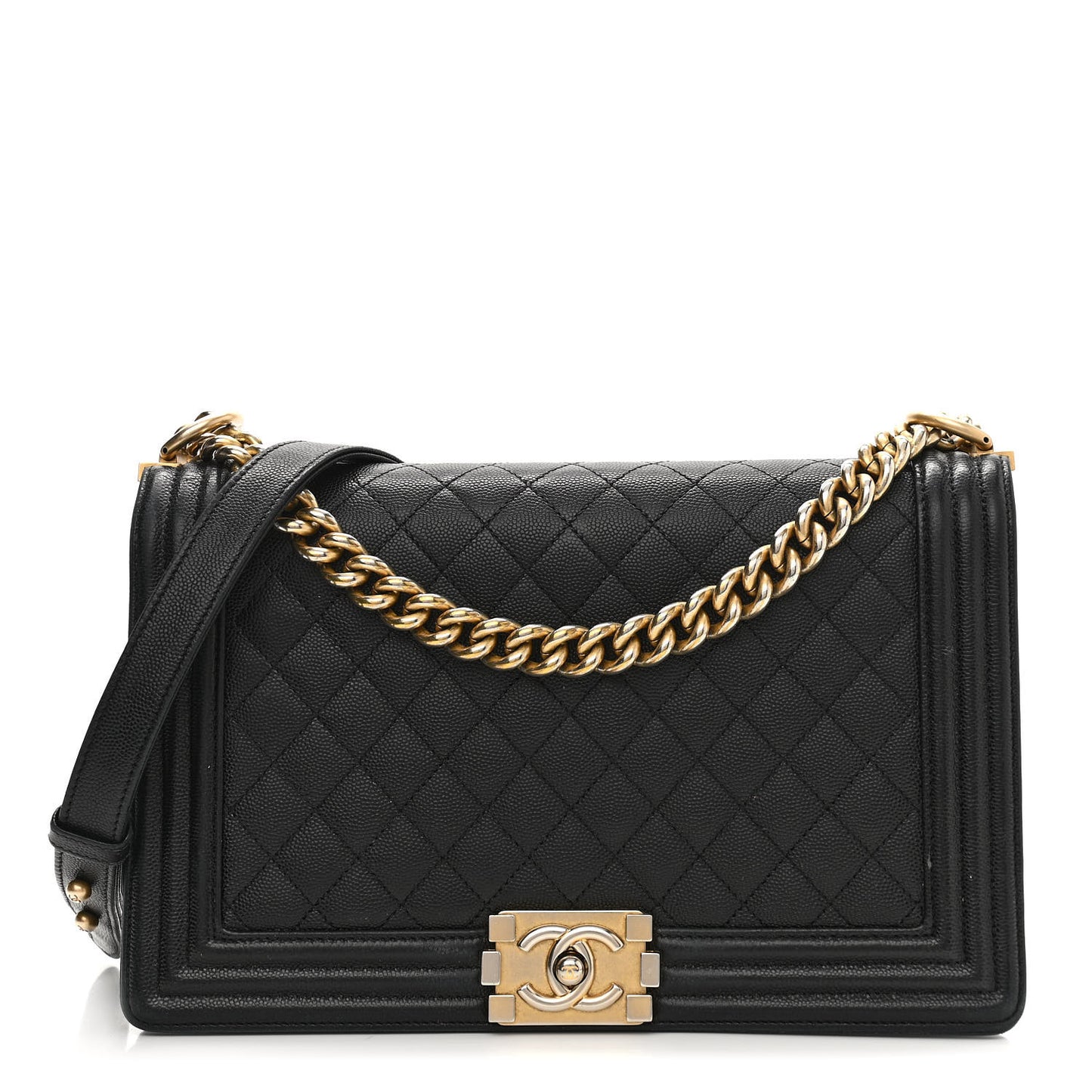 Caviar Quilted New Medium Boy Flap Black