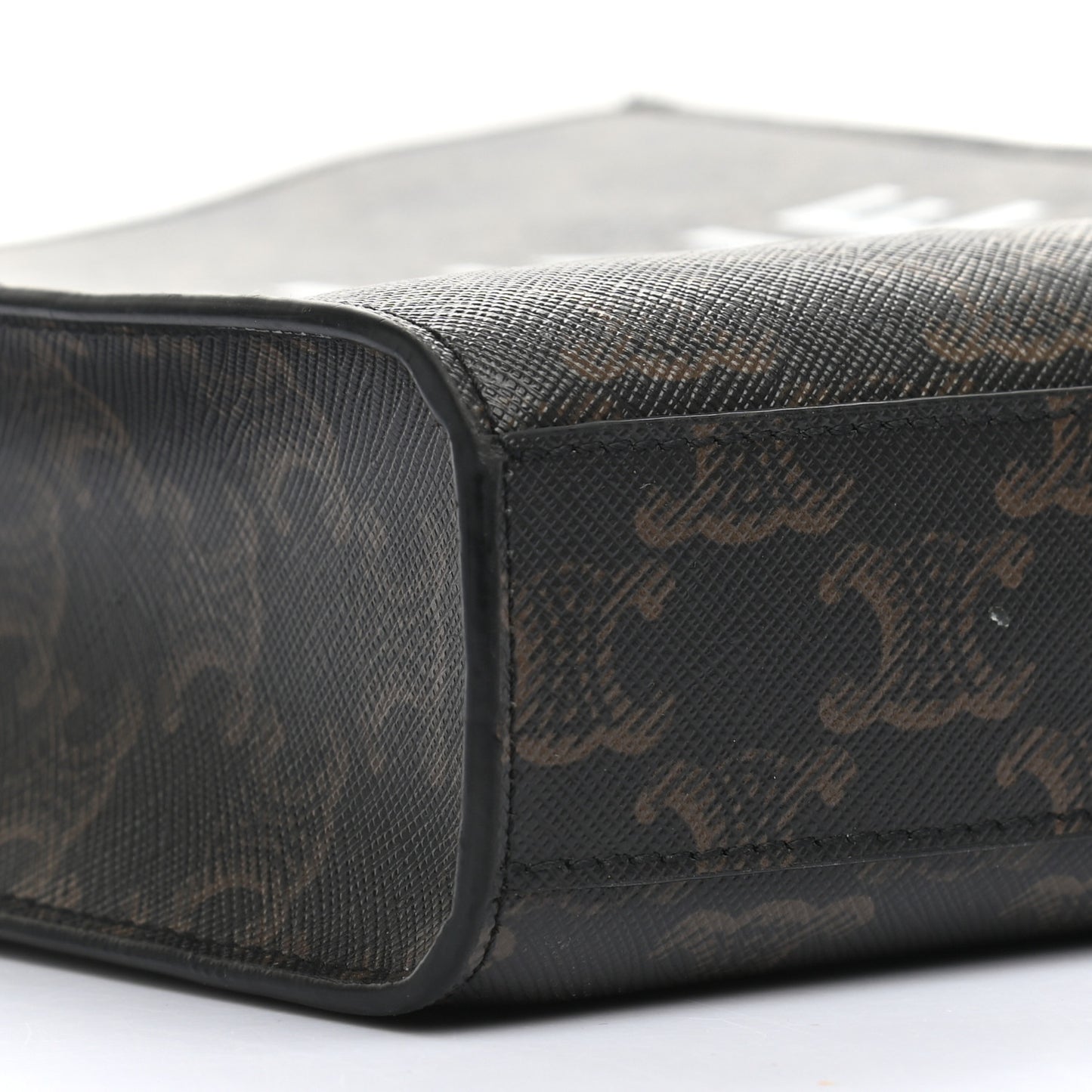 Triomphe Canvas Calfskin Mini Vertical Cabas Tan