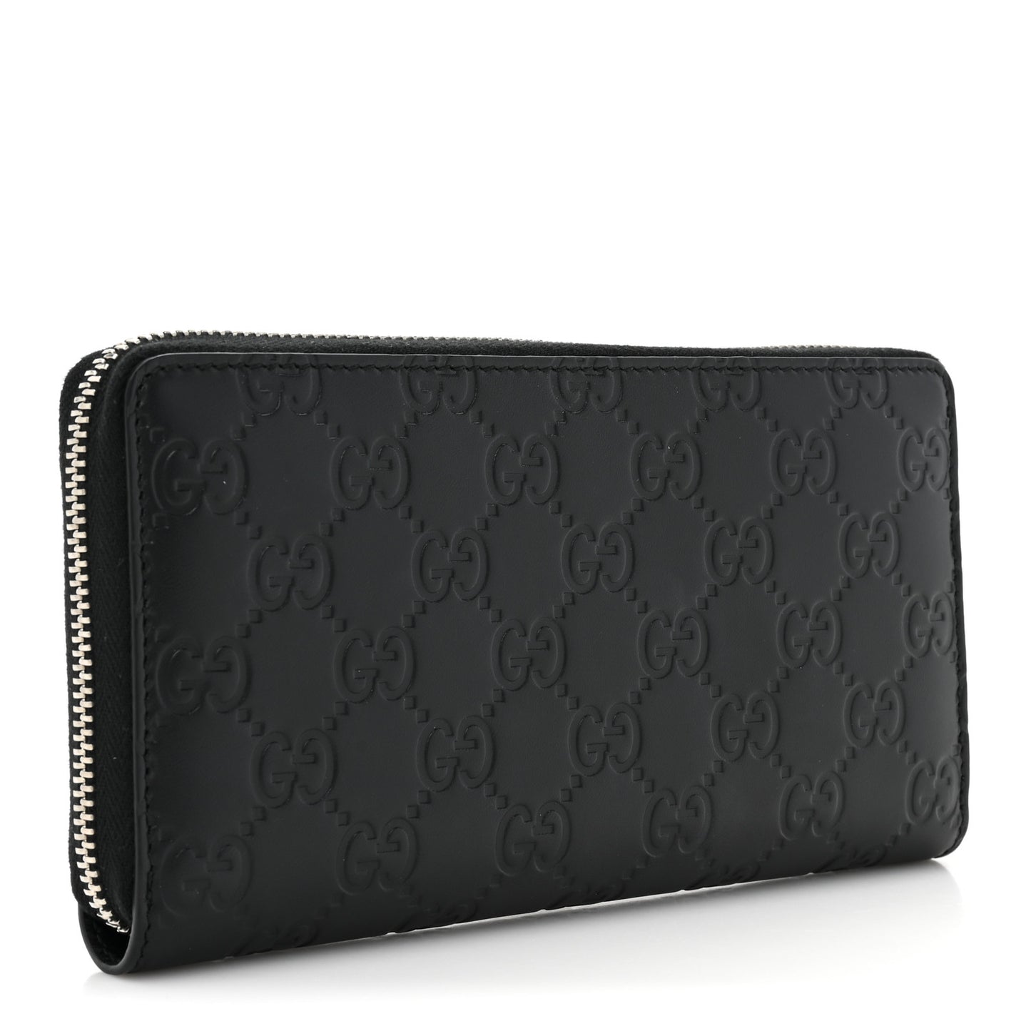 Guccissimma Signature Dorian Zip Around Wallet Black