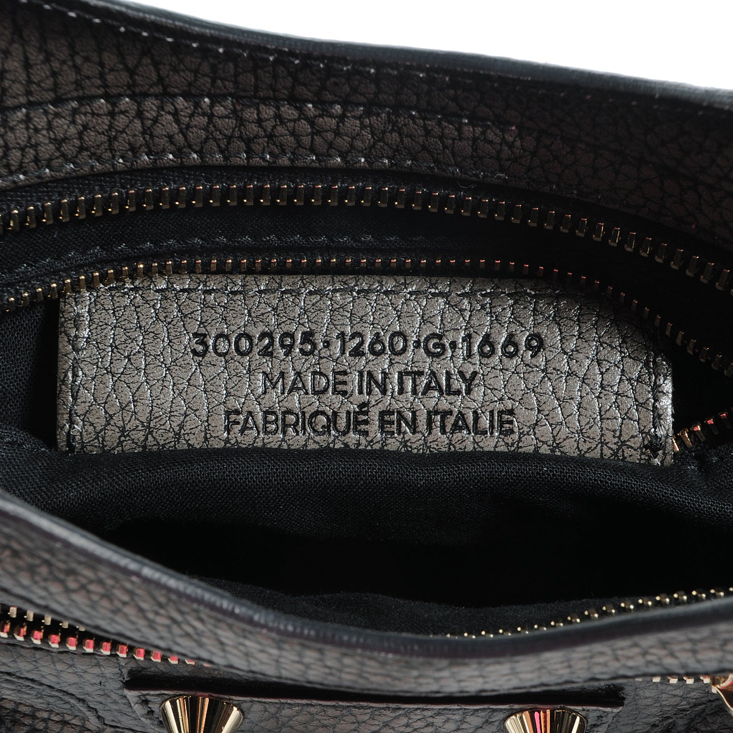 Grained Calfskin Classic Gold Hardware Mini City Ombre Grey Gradient