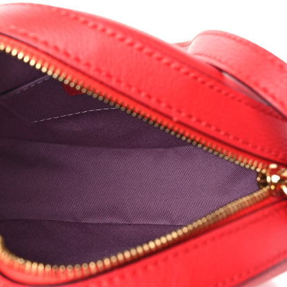 Versace Calfskin La Medusa Round Camera Bag Red 5 of 9