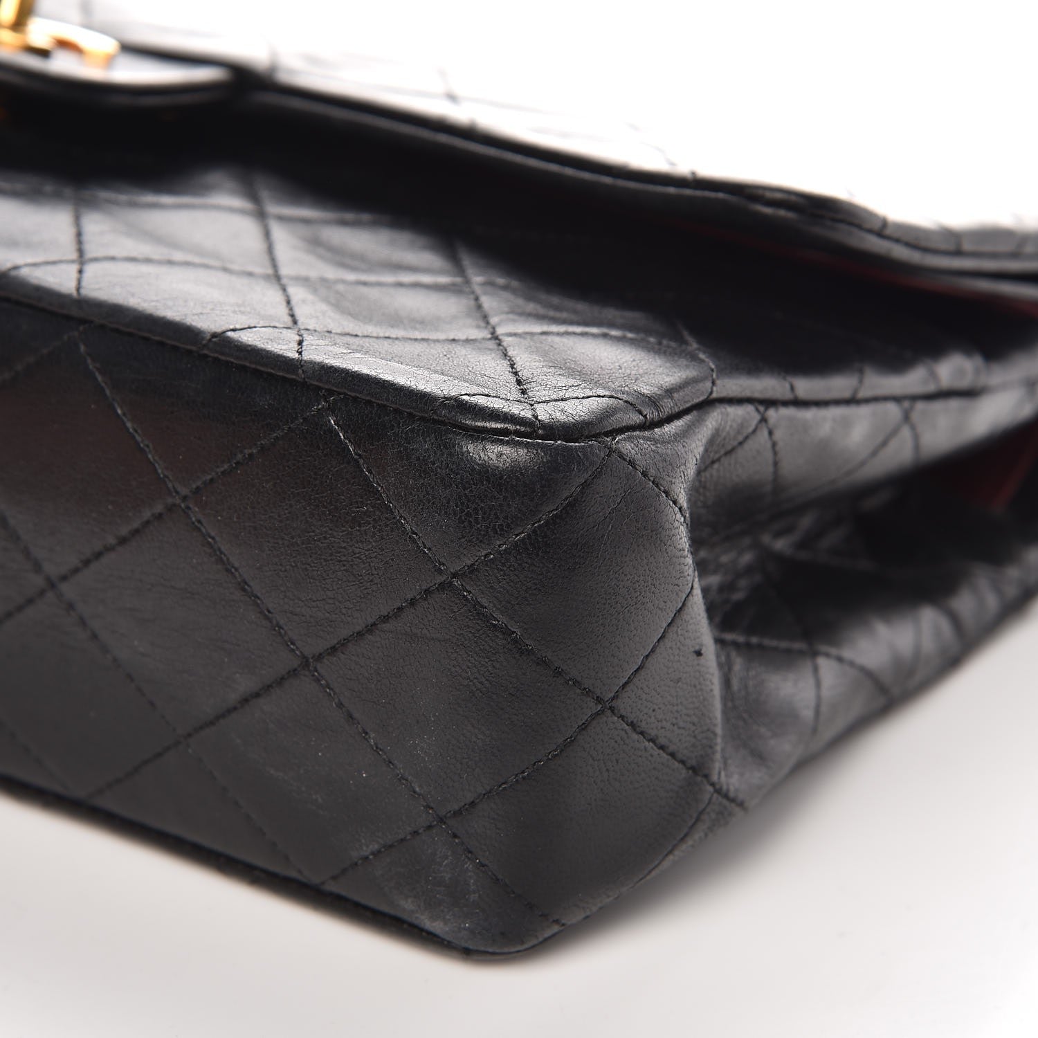 Chanel Lambskin Quilted Medium Double Flap Black 12 of 12