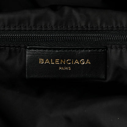 Balenciaga Textured Sport Nylon Logo Embroidered M Wheel Gym Bag Black Bleu Navy 5 of 9