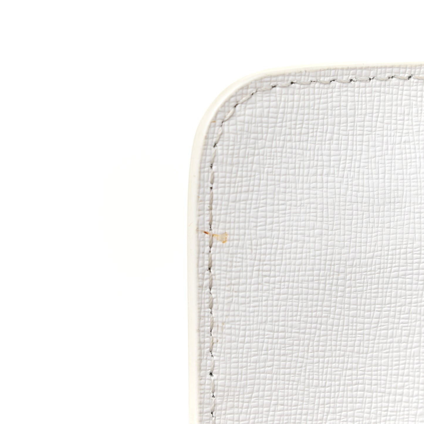 Saffiano Striped Diag Binder Flap Bag White Black