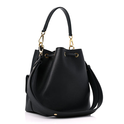 Louis Vuitton Calfskin Lockme Bucket MM Black 3 of 12