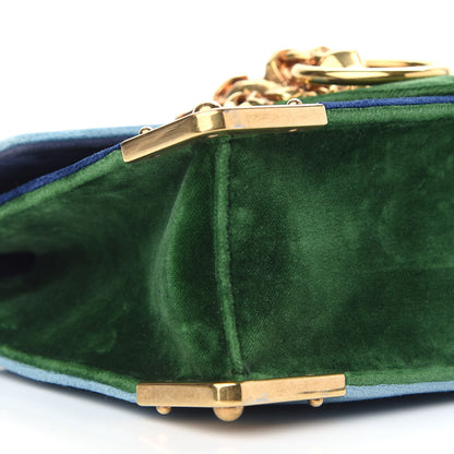 Prada Velluto Lions Head Cahier Shoulder Bag Azzurro 7 of 9