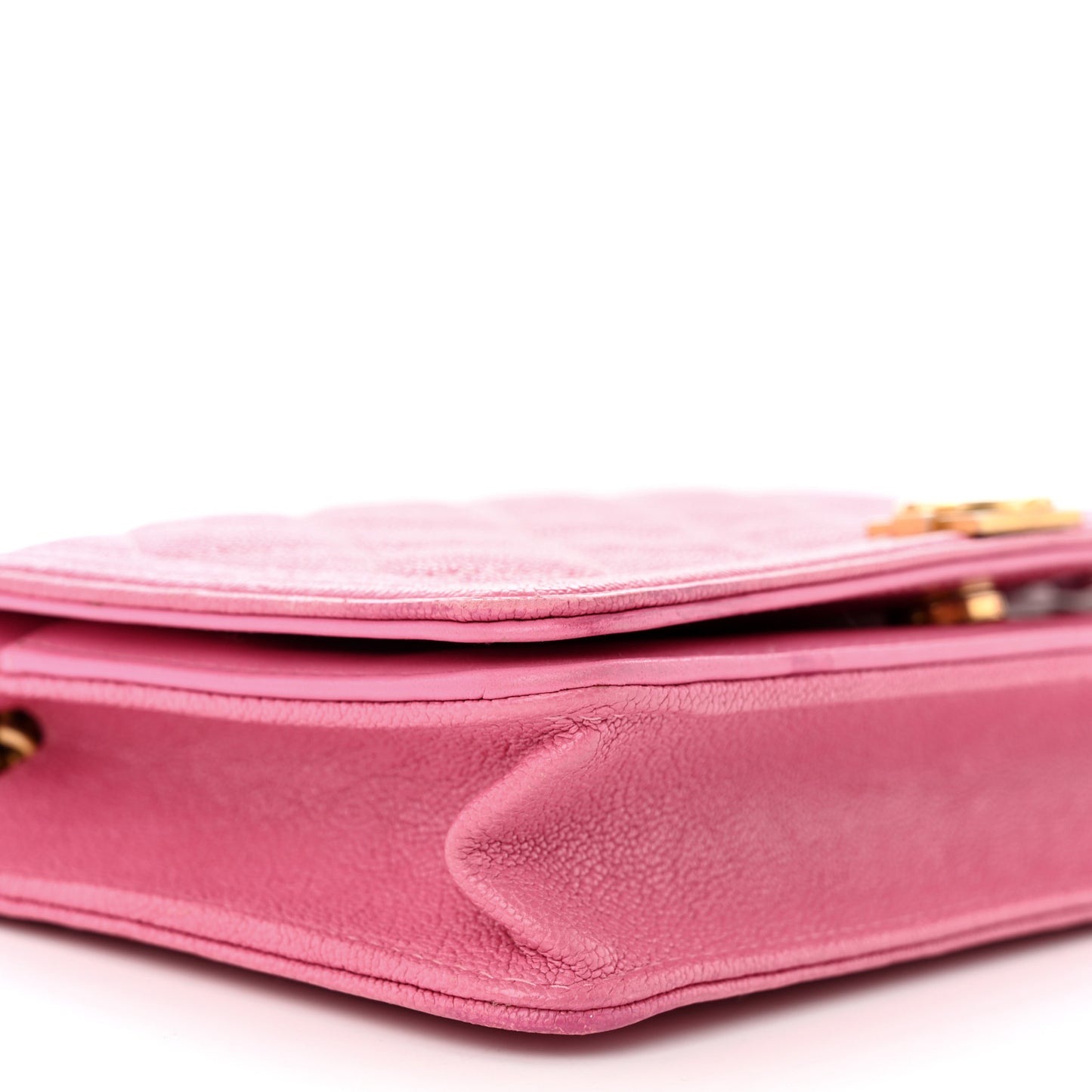Caviar Quilted Boy Wallet On Chain WOC Pink