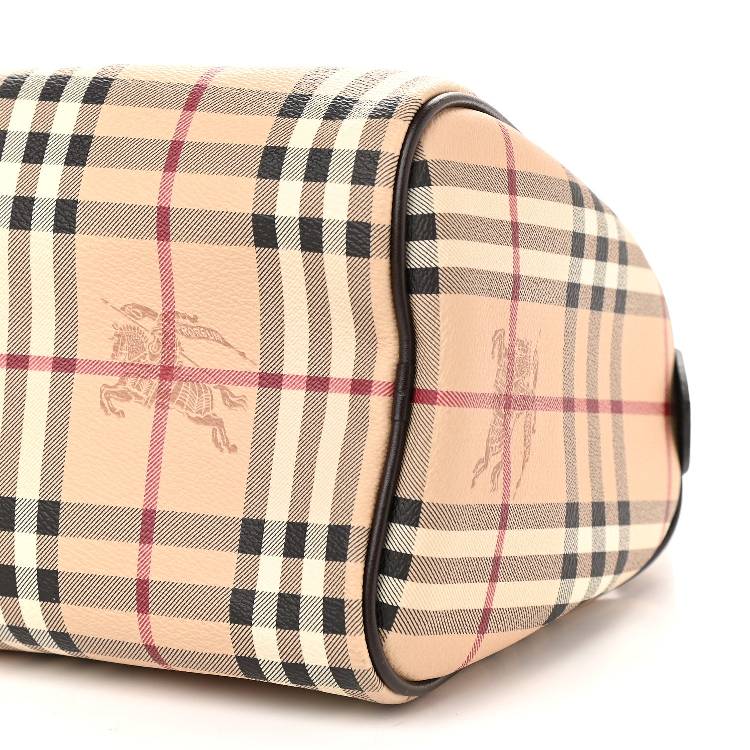 Burberry Haymarket Check Small Chester Bowling Bag Chocolate 9 of 10