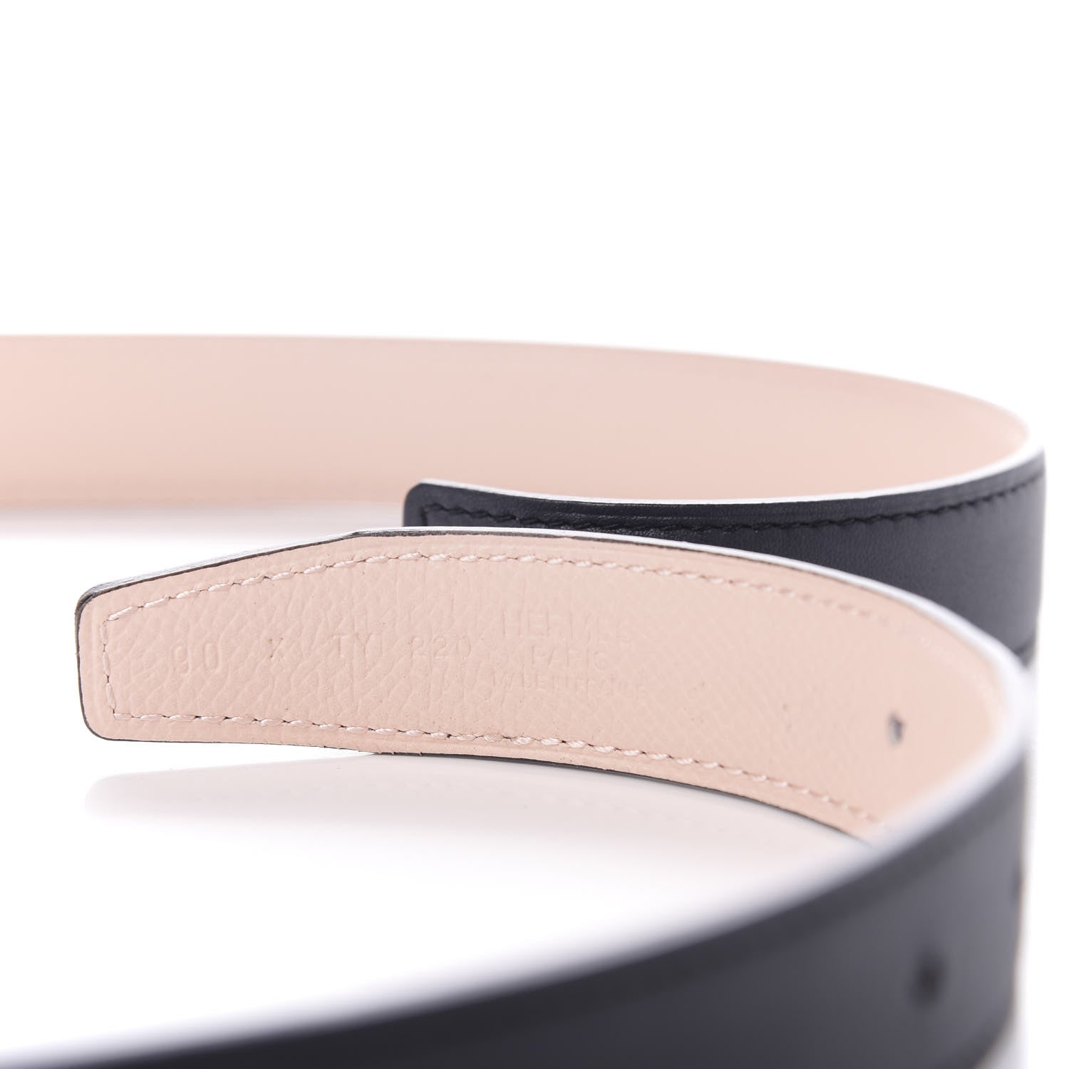 Hermes Swift Epsom 24mm Belt Strap 90 Indigo Pink Eglantine 3 of 3