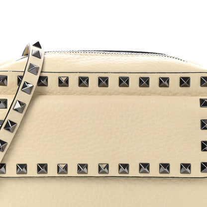 Valentino Garavani Grained Calfskin Small Rockstud Flap Pocket Camera Crossbody Bag Ivory 8 of 11