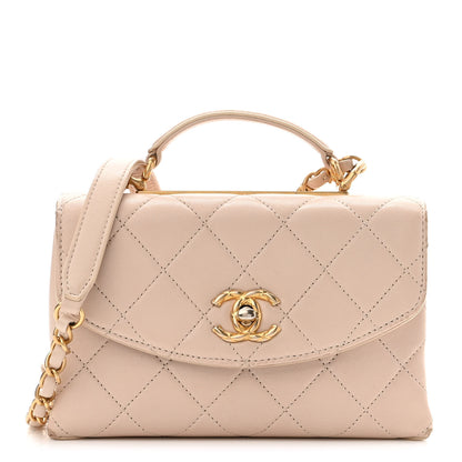 Chanel Lambskin Quilted Mini Trendy Spirit Top Handle Flap Light Pink 1 of 10