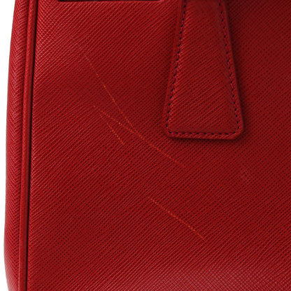 Prada Saffiano Small Galleria Double Zip Tote Fuoco 10 of 12