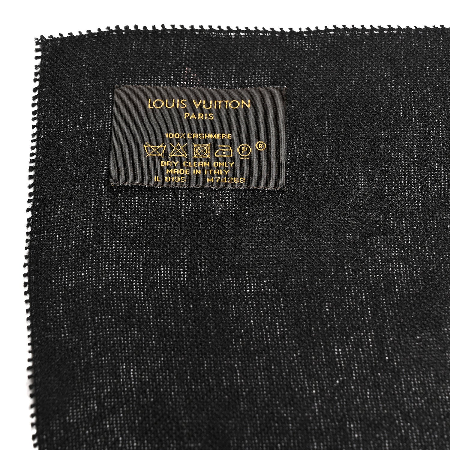 Louis Vuitton Cashmere Swarovski Crystal Monte Carlo Stole Black 4 of 4