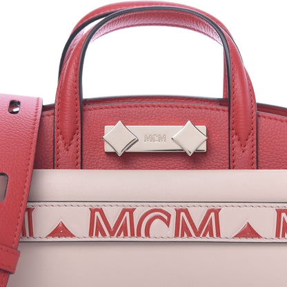 MCM Calfskin Mini Milano Tote Ruby Red Rose Dust 10 of 10