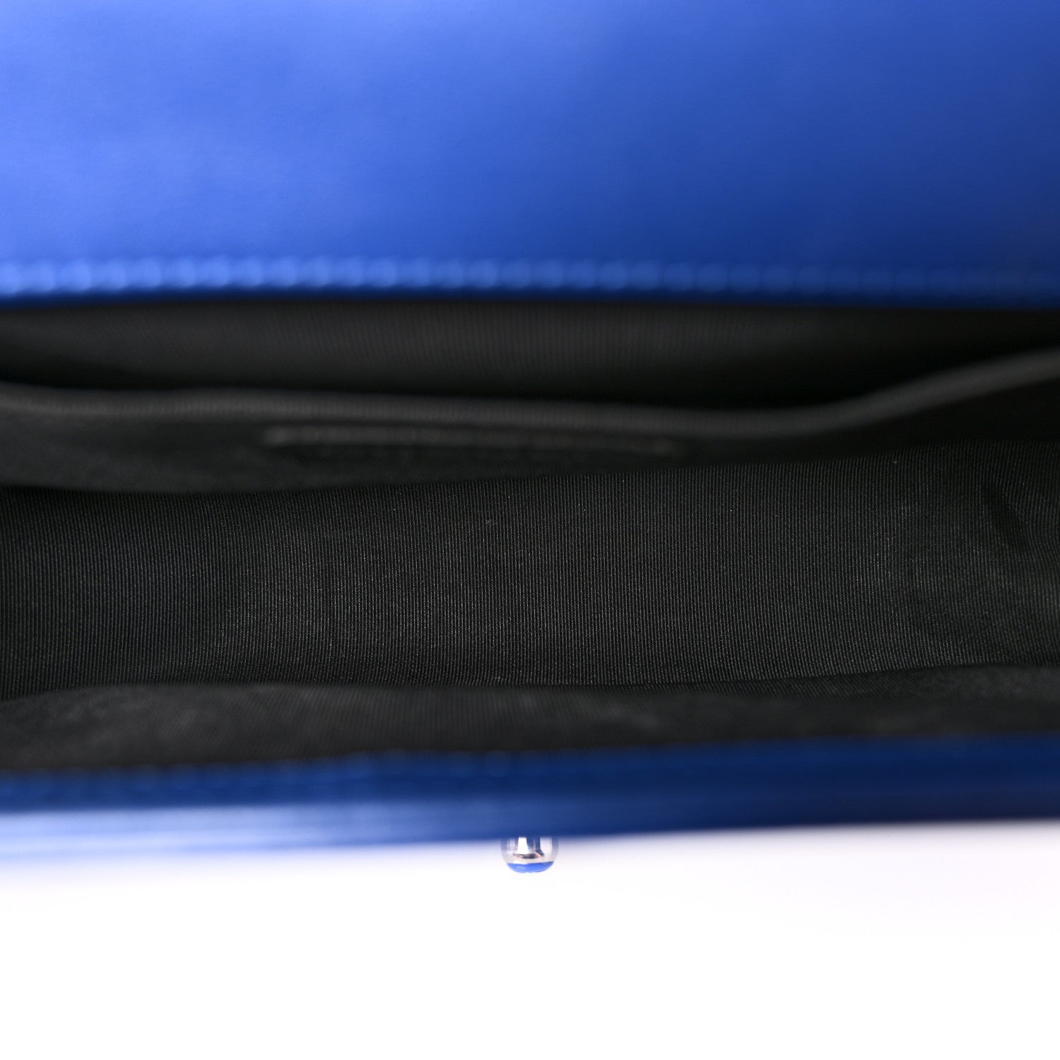 Chanel Patent Calfskin Quilted Medium Plexiglass Boy Flap Blue 5 of 11