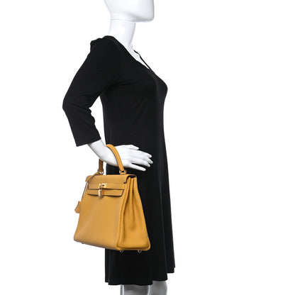 Hermes Togo Kelly Retourne 32 Jaune Ambre 2 of 12