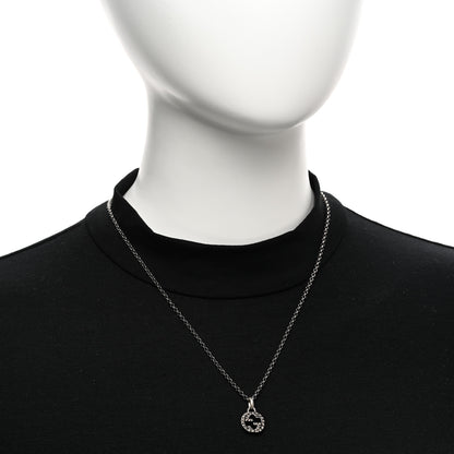 Gucci Sterling Silver Small Textured Interlocking G Pendant Necklace 2 of 4