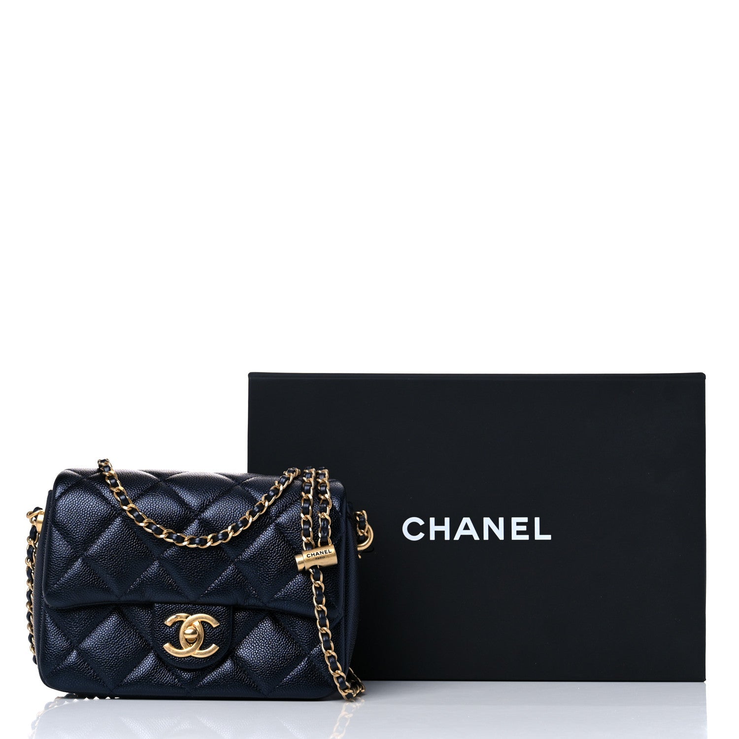Chanel Iridescent Caviar Quilted Mini My Perfect Flap Black 10 of 10