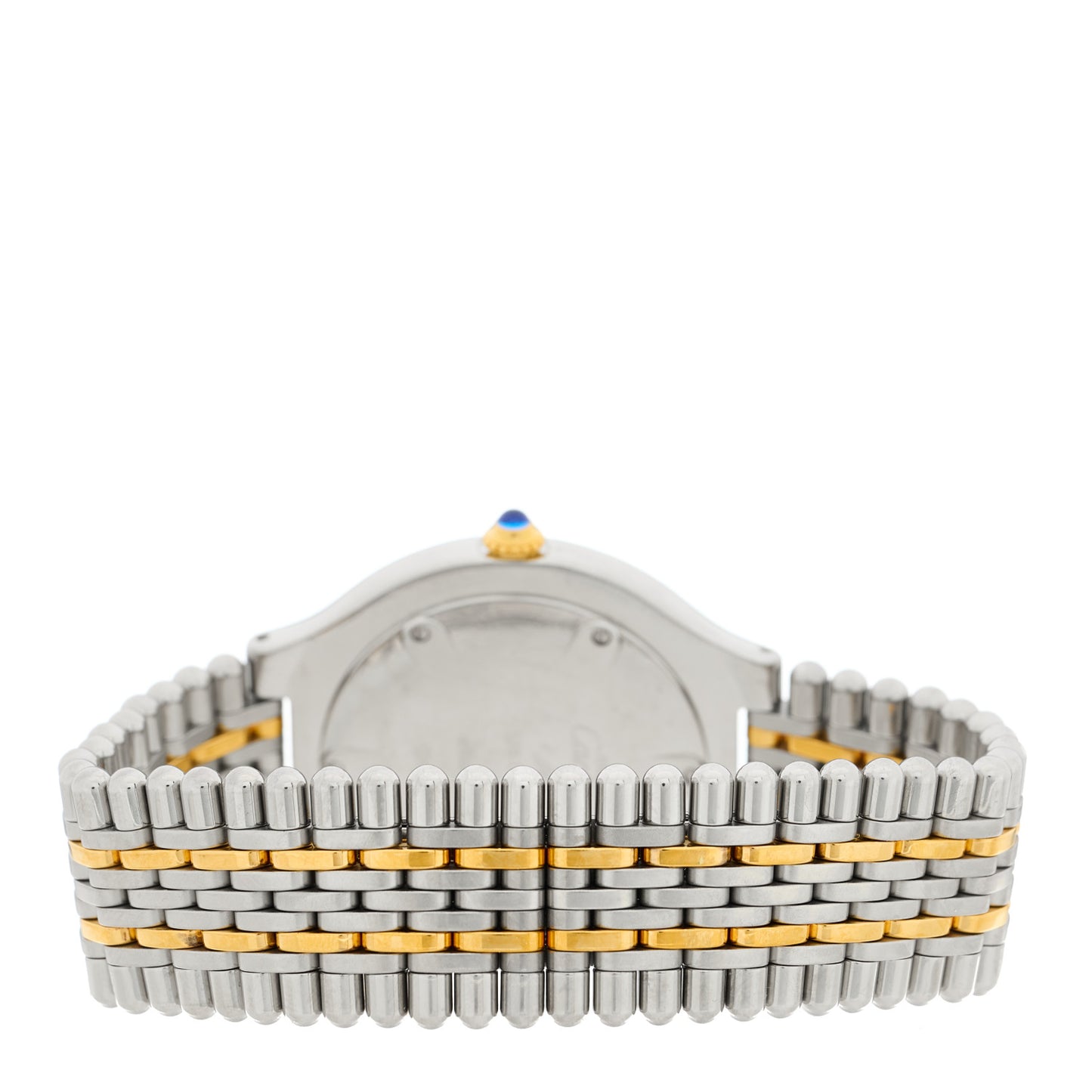 Stainless Steel 18K Yellow Gold 35mm Must De 21 Bullet Link Quartz Watch