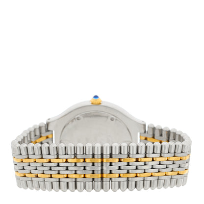 Cartier Stainless Steel 18K Yellow Gold 35mm Must De 21 Bullet Link Quartz Watch 3 of 4