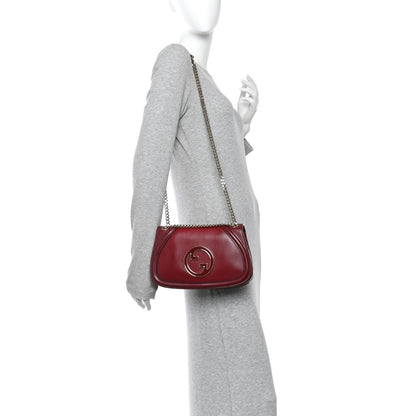 Gucci Calfskin Blondie Medium Shoulder Bag Dark Red 2 of 10