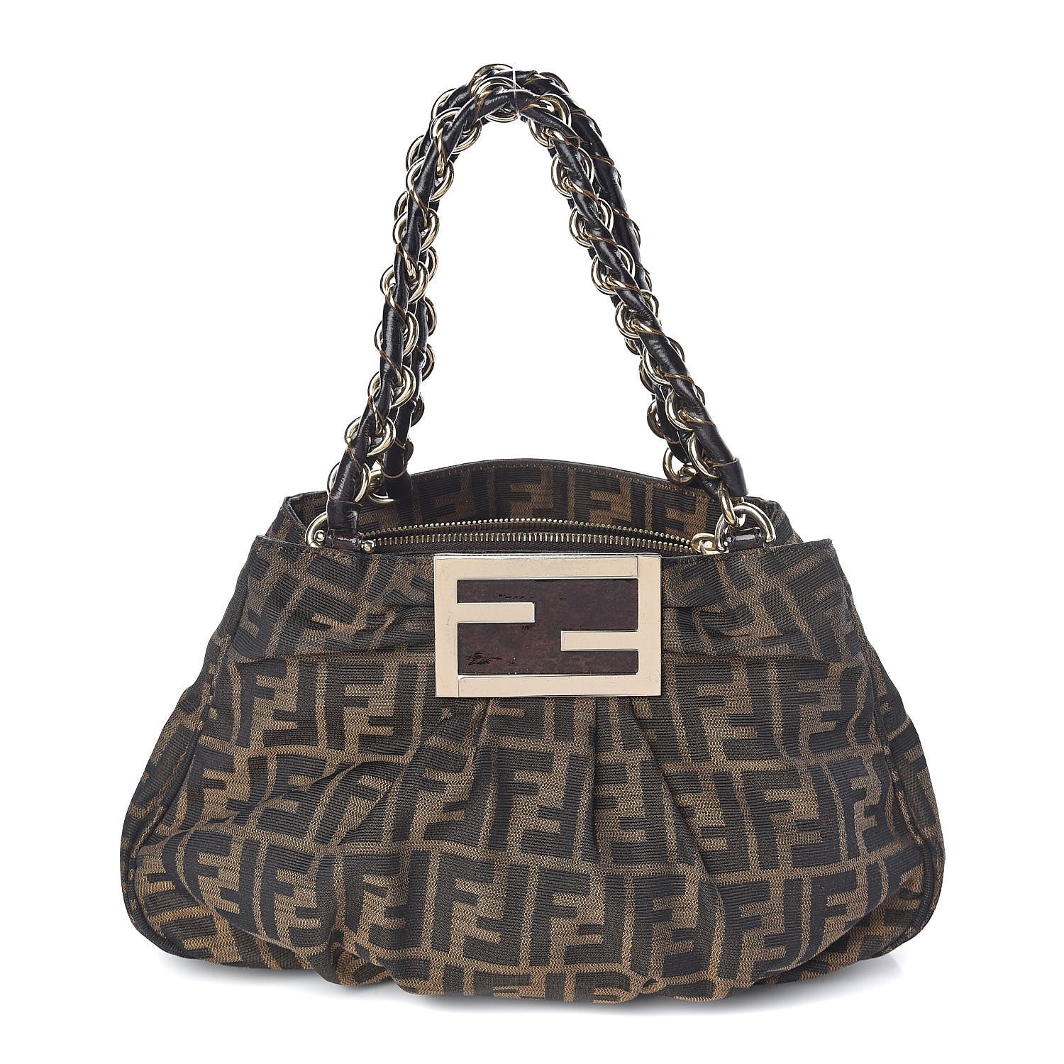 Fendi Zucca Small Mia Tote Tobacco 1 of 14