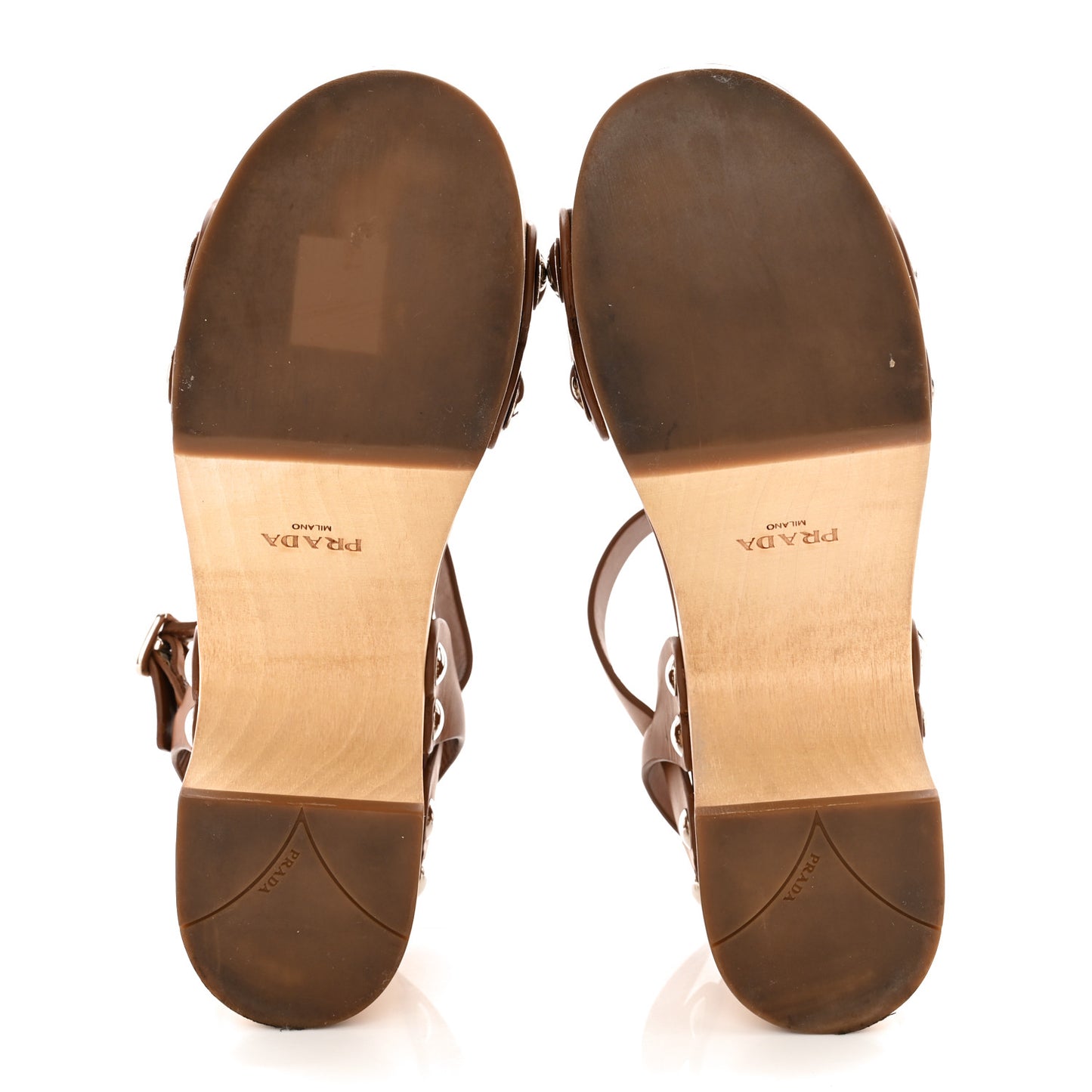 Natural Calfskin 50mm Clog Sandals 36 Brown