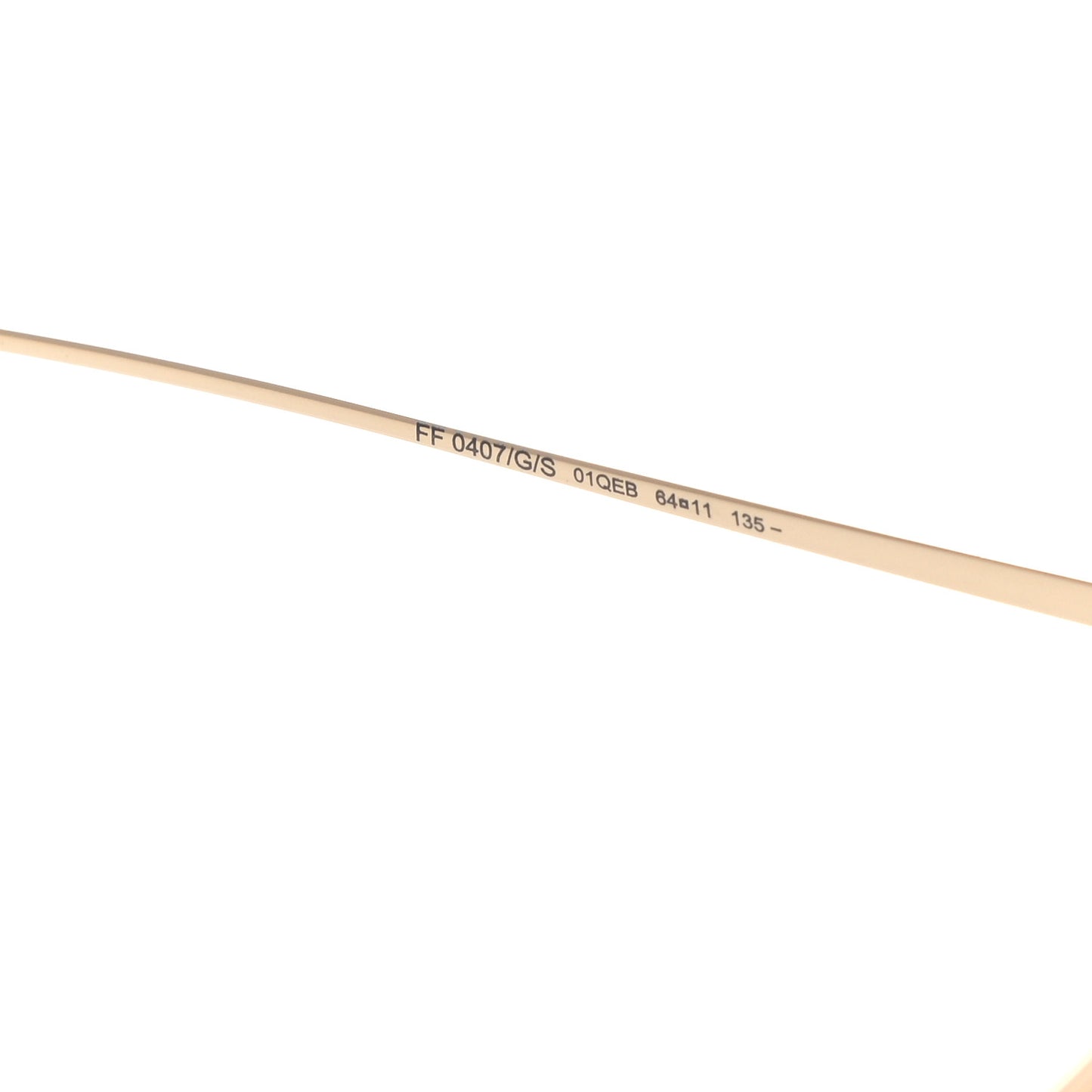 Metal Fendi Forever Aviator Sunglasses FF0407/G/S Gold