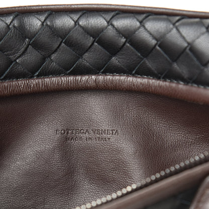Bottega Veneta Nappa Intrecciato Zip Clutch Black Brown 7 of 8