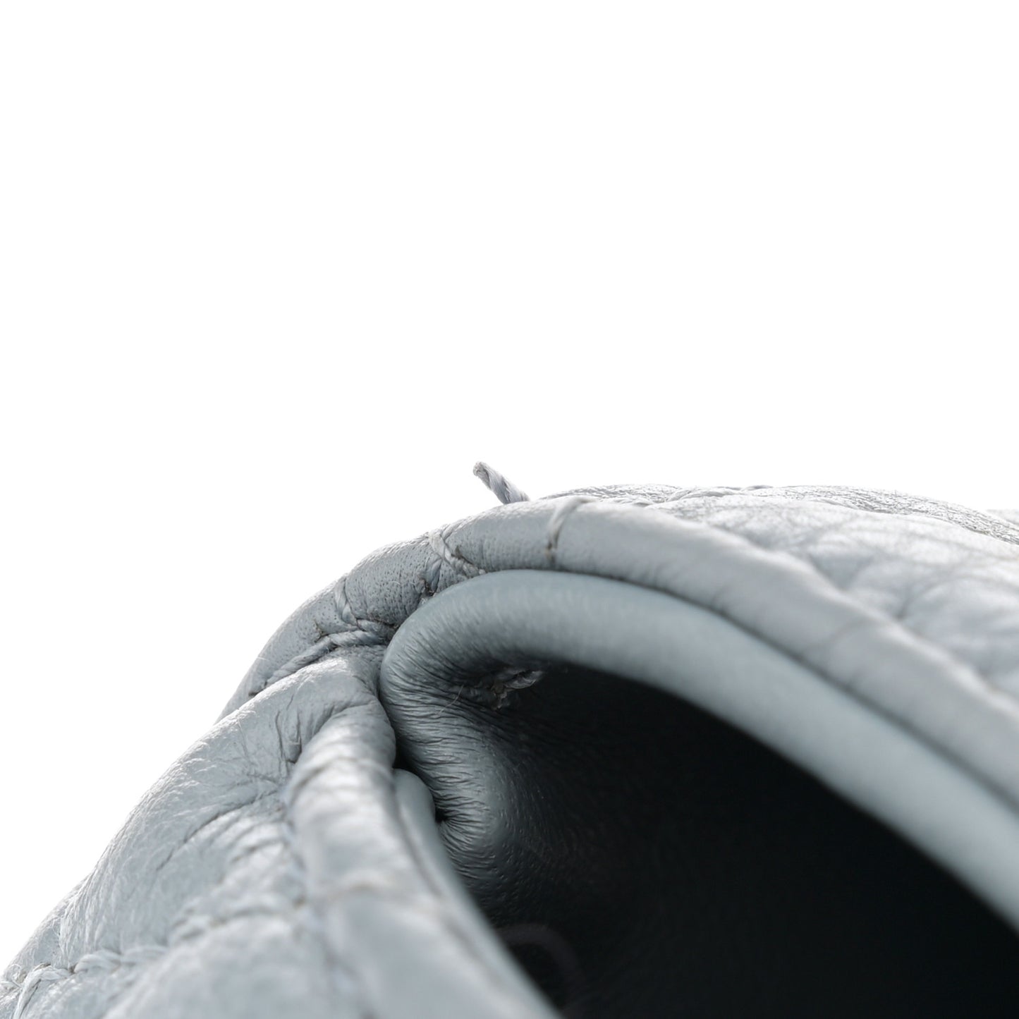 Supple Calfskin Cannage Medium Caro Bag Ethereal Grey