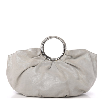 Christian Dior Metallic Canvas Soft Babe Shopping Tote Grey 1 of 17