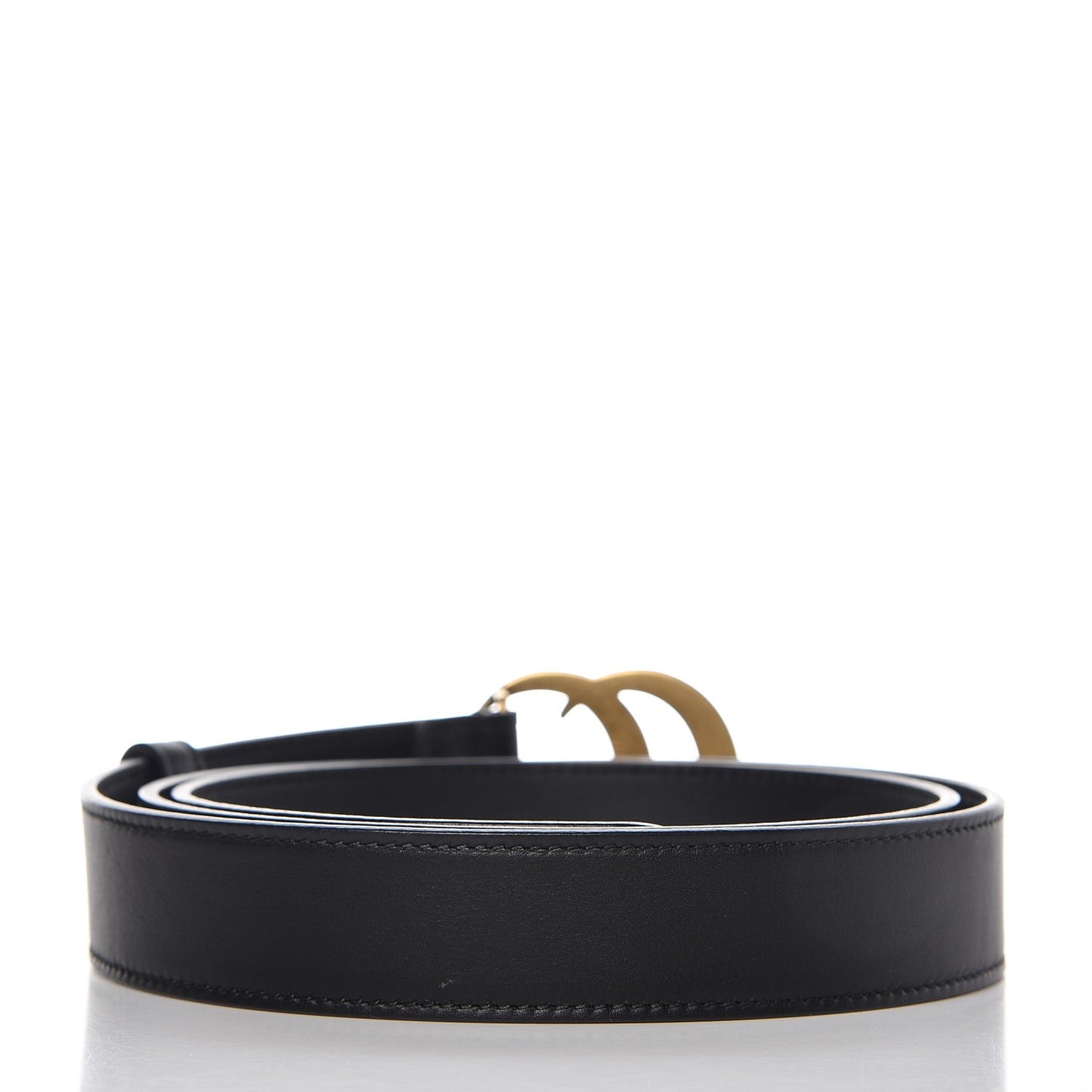 Moon Calfskin Double G 30mm Belt 105 42 Black