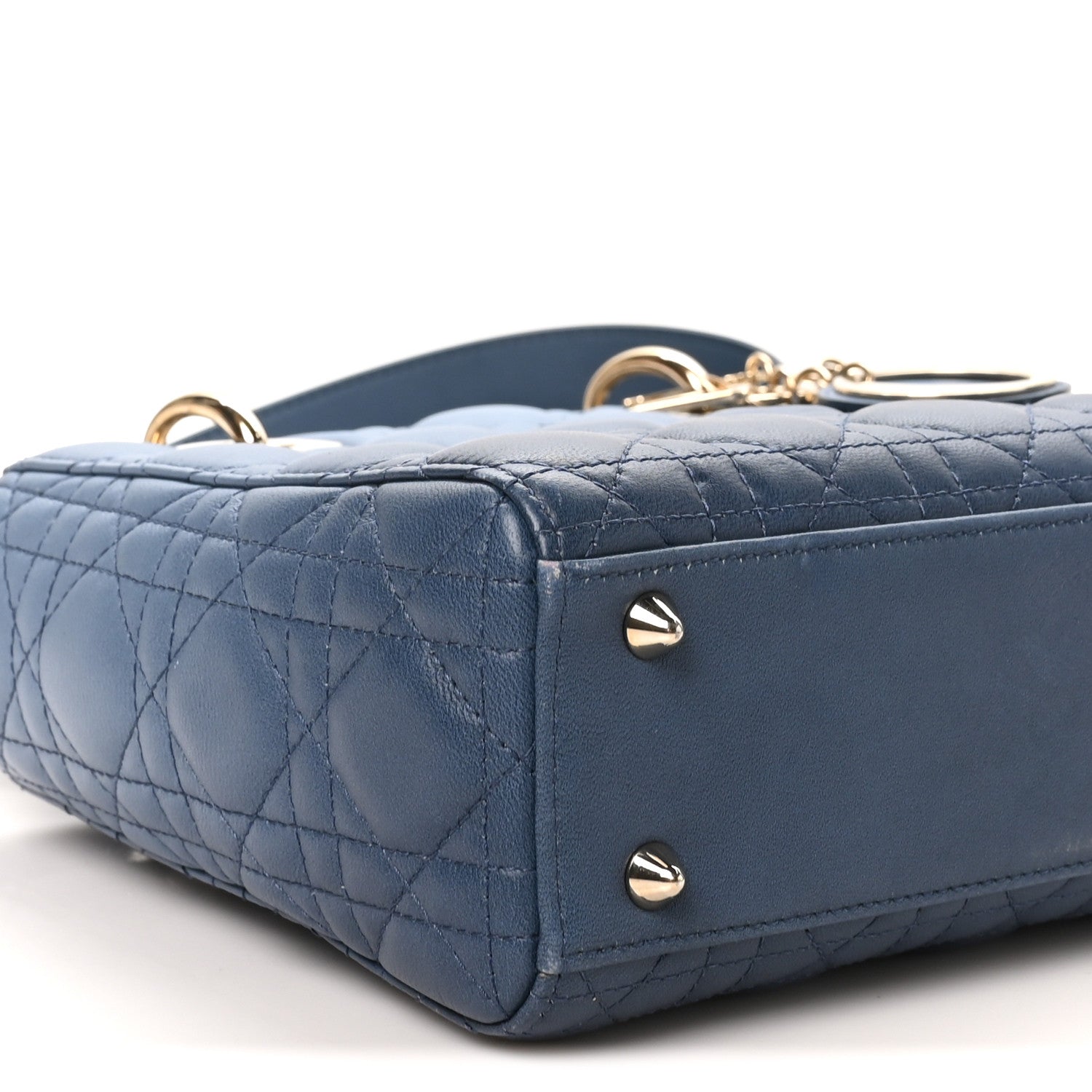 Christian Dior Lambskin Cannage Gradient Small My ABCDior Lady Dior Indigo Blue 9 of 12