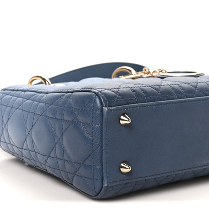 Christian Dior Lambskin Cannage Gradient Small My ABCDior Lady Dior Indigo Blue 9 of 12