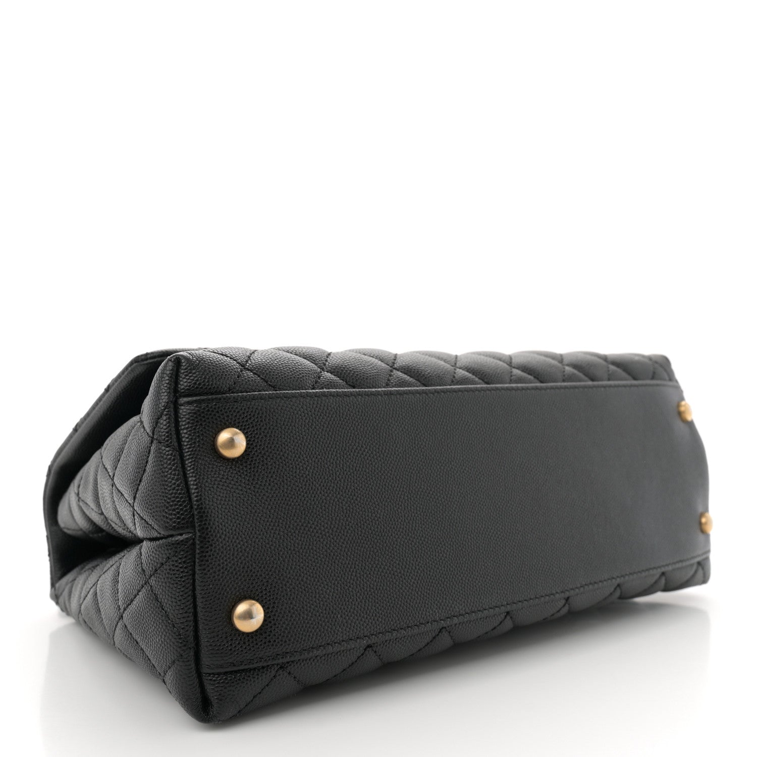 Chanel Caviar Lizard Embossed Quilted Small Coco Handle Flap Black 4 of 10