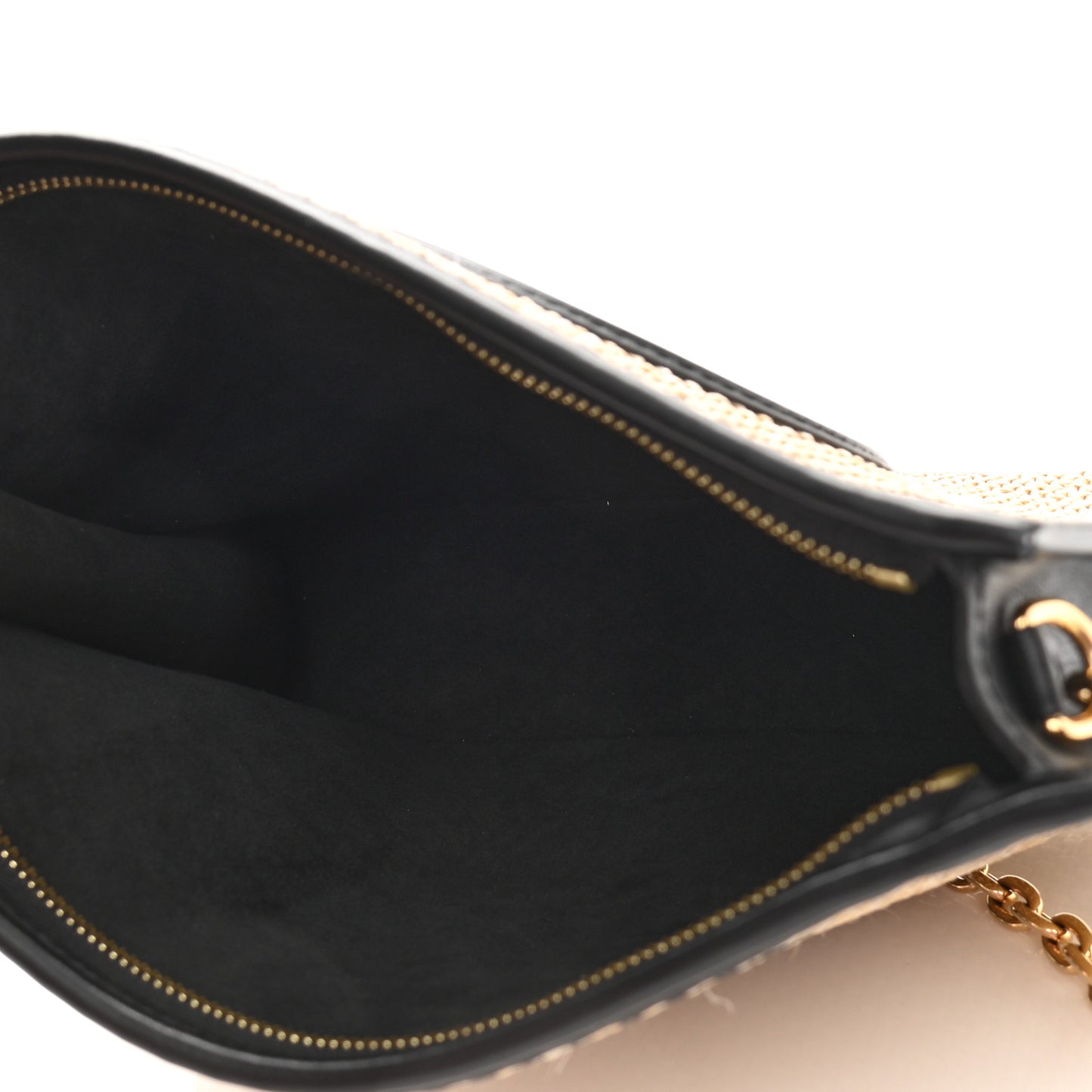 Raffia Calfskin Monogram Giant Pouch