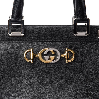 Gucci Grainy Calfskin Medium Zumi Top Handle Bag Black 11 of 11