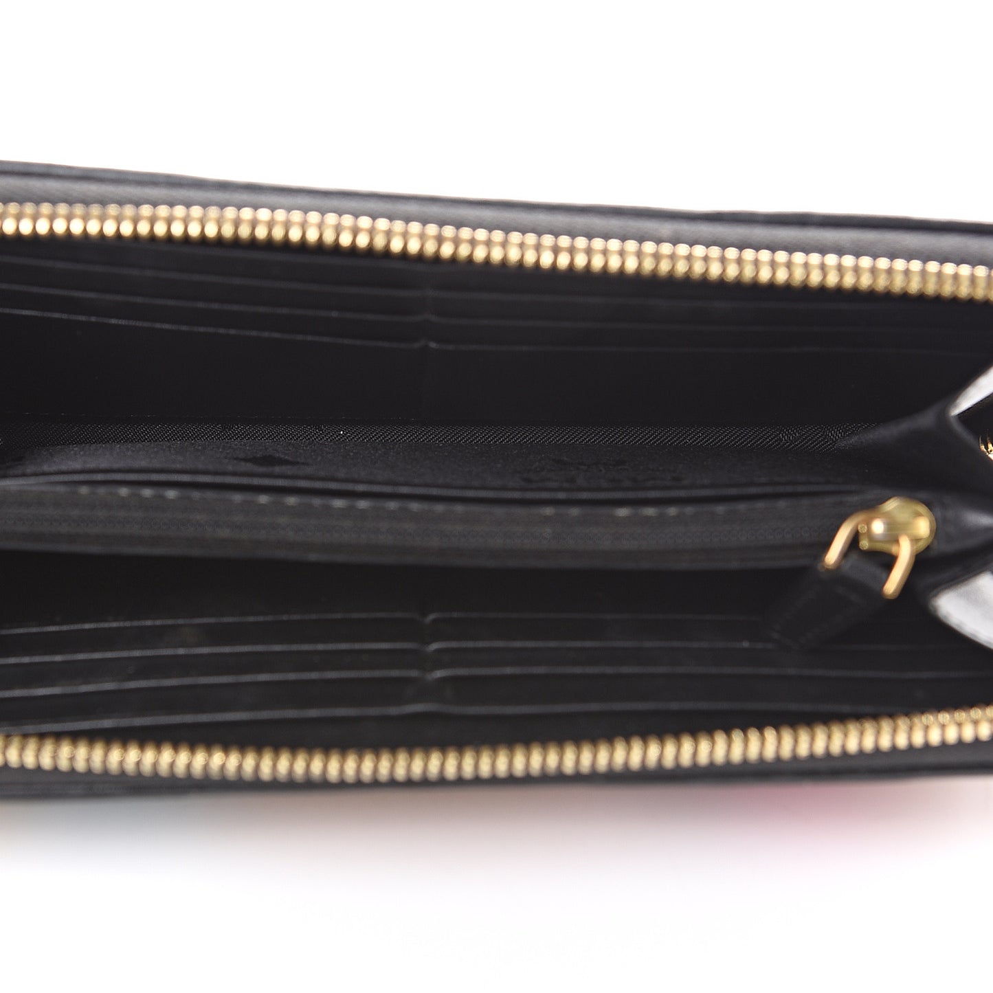 Visetos Striped Zip Around Wallet Cognac